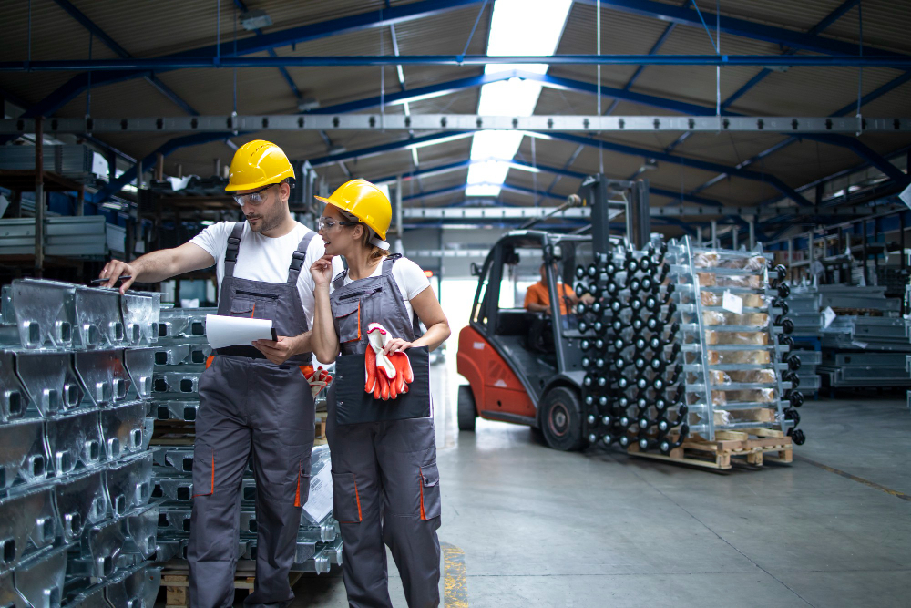 factory-workers-checking-quality-products-industrial-warehouse